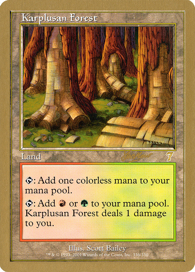 Karplusan Forest (Sim Han How) [World Championship Decks 2002] | Cards and Coasters CA