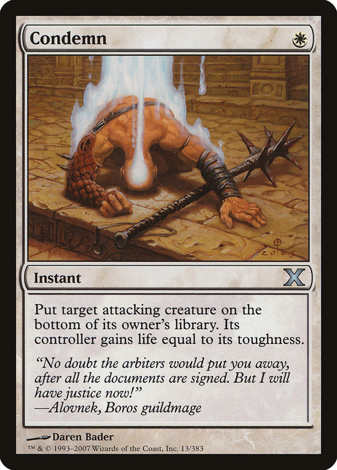 Condemn [Tenth Edition] | Cards and Coasters CA