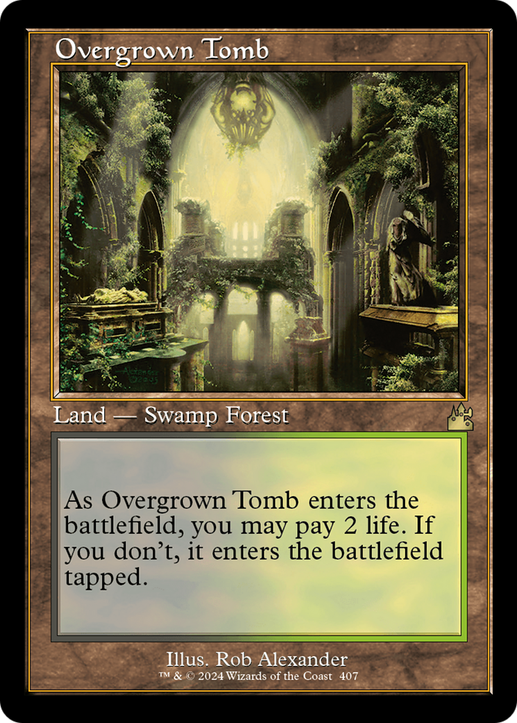 Overgrown Tomb (Retro) [Ravnica Remastered] | Cards and Coasters CA