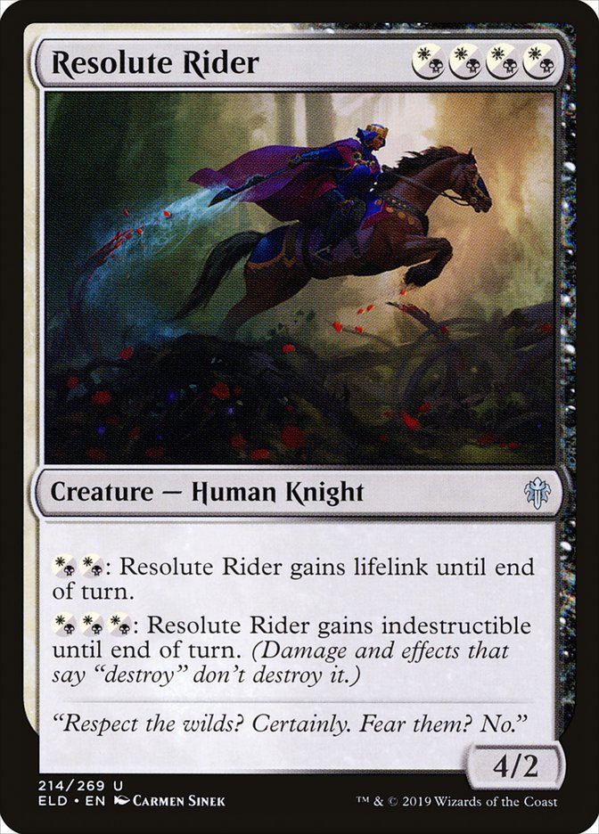 Resolute Rider [Throne of Eldraine] | Cards and Coasters CA