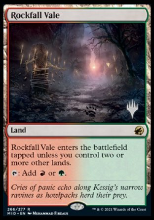 Rockfall Vale (Promo Pack) [Innistrad: Midnight Hunt Promos] | Cards and Coasters CA