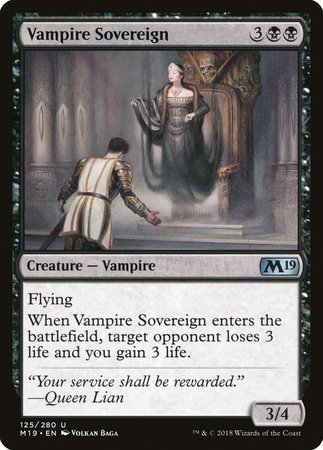 Vampire Sovereign [Core Set 2019] | Cards and Coasters CA