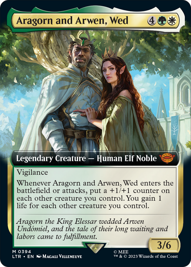 Aragorn and Arwen, Wed (Extended Art) [The Lord of the Rings: Tales of Middle-Earth] | Cards and Coasters CA
