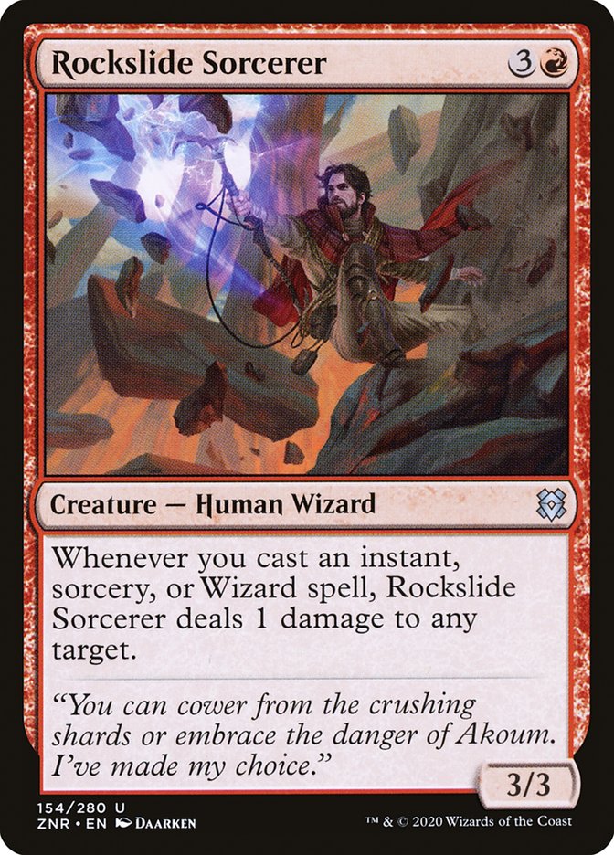 Rockslide Sorcerer [Zendikar Rising] | Cards and Coasters CA
