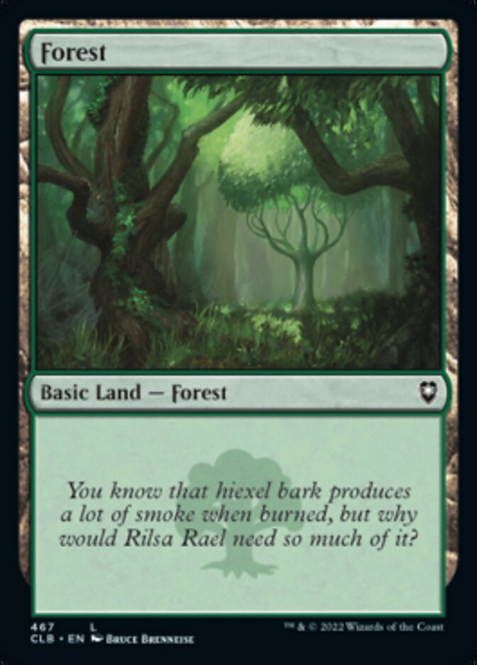 Forest (467) [Commander Legends: Battle for Baldur's Gate] | Cards and Coasters CA