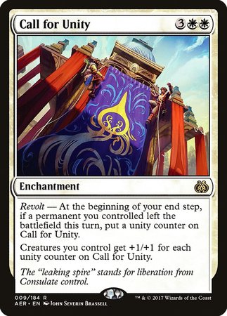 Call for Unity [Aether Revolt] | Cards and Coasters CA