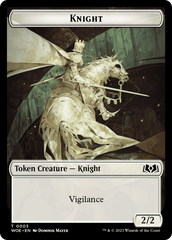 Knight // Food (0012) Double-Sided Token [Wilds of Eldraine Tokens] | Cards and Coasters CA