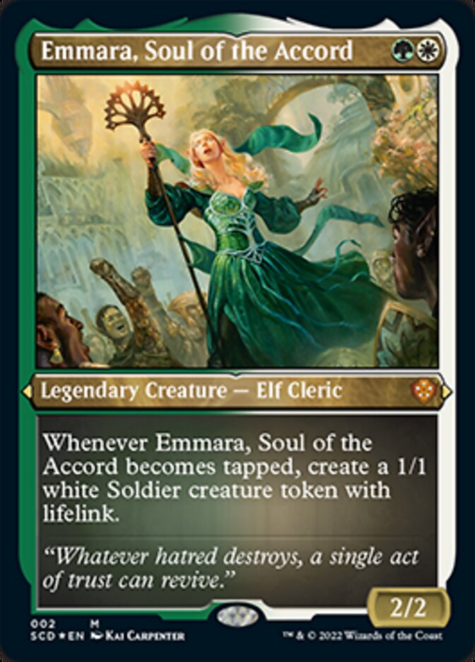 Emmara, Soul of the Accord (Foil Etched) [Starter Commander Decks] | Cards and Coasters CA