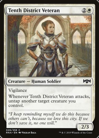 Tenth District Veteran [Ravnica Allegiance] | Cards and Coasters CA