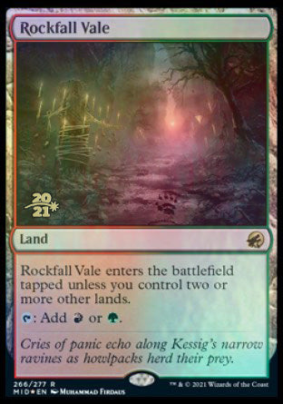 Rockfall Vale [Innistrad: Midnight Hunt Prerelease Promos] | Cards and Coasters CA