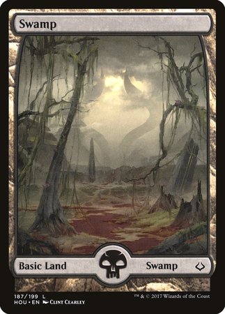 Swamp (187) - Full Art [Hour of Devastation] | Cards and Coasters CA