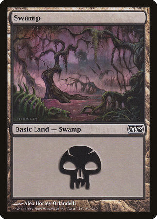 Swamp (239) [Magic 2010] | Cards and Coasters CA