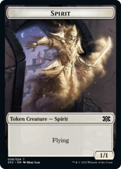 Wrenn and Six Emblem // Spirit Double-sided Token [Double Masters 2022 Tokens] | Cards and Coasters CA
