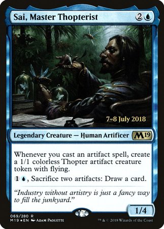 Sai, Master Thopterist [Core Set 2019 Promos] | Cards and Coasters CA