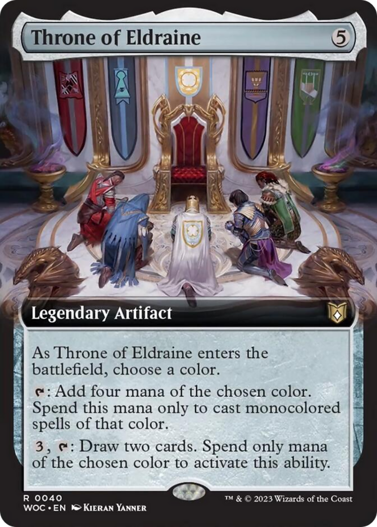 Throne of Eldraine (Extended Art) [Wilds of Eldraine Commander] | Cards and Coasters CA