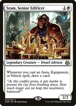 Sram, Senior Edificer [Aether Revolt Promos] | Cards and Coasters CA