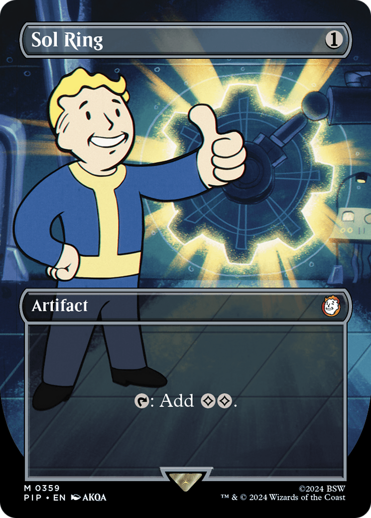Sol Ring (Borderless) [Fallout] | Cards and Coasters CA