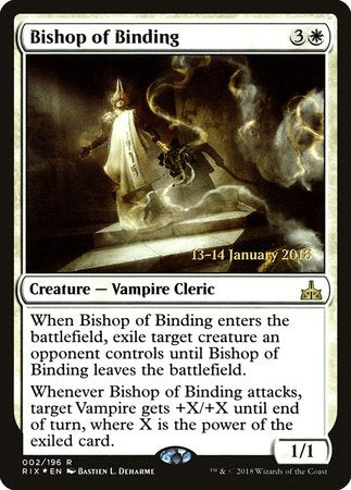 Bishop of Binding [Rivals of Ixalan Promos] | Cards and Coasters CA