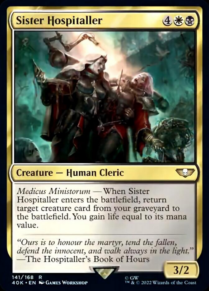 Sister Hospitaller [Universes Beyond: Warhammer 40,000] | Cards and Coasters CA