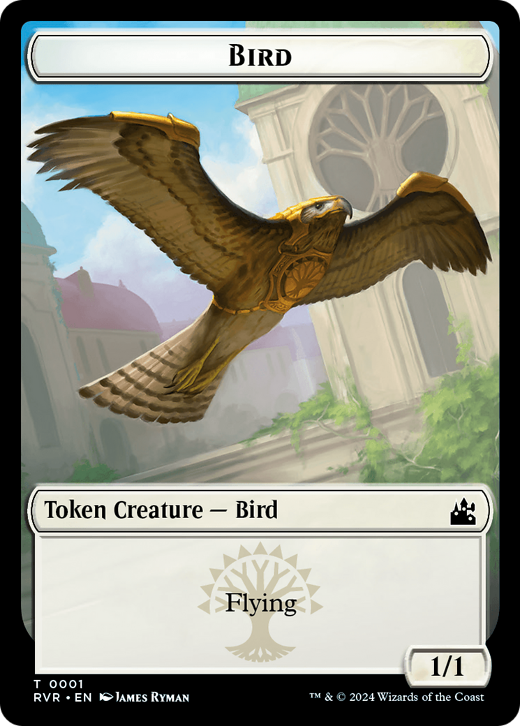 Bird // Rhino Double-Sided Token [Ravnica Remastered Tokens] | Cards and Coasters CA