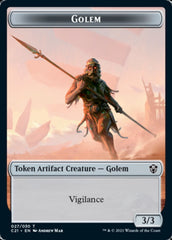 Golem (027) // Thopter Token [Commander 2021 Tokens] | Cards and Coasters CA