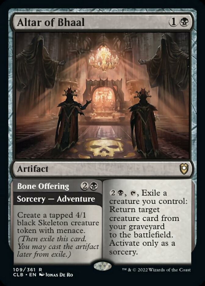 Altar of Bhaal // Bone Offering [Commander Legends: Battle for Baldur's Gate] | Cards and Coasters CA