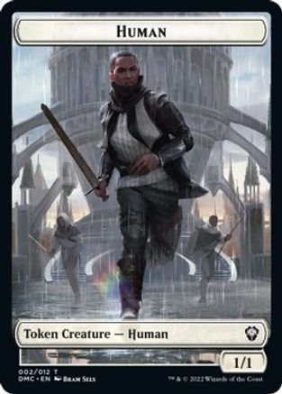 Human // Snake Double-sided Token [Dominaria United Commander Tokens] | Cards and Coasters CA