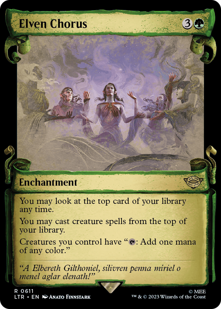 Elven Chorus [The Lord of the Rings: Tales of Middle-Earth Showcase Scrolls] | Cards and Coasters CA