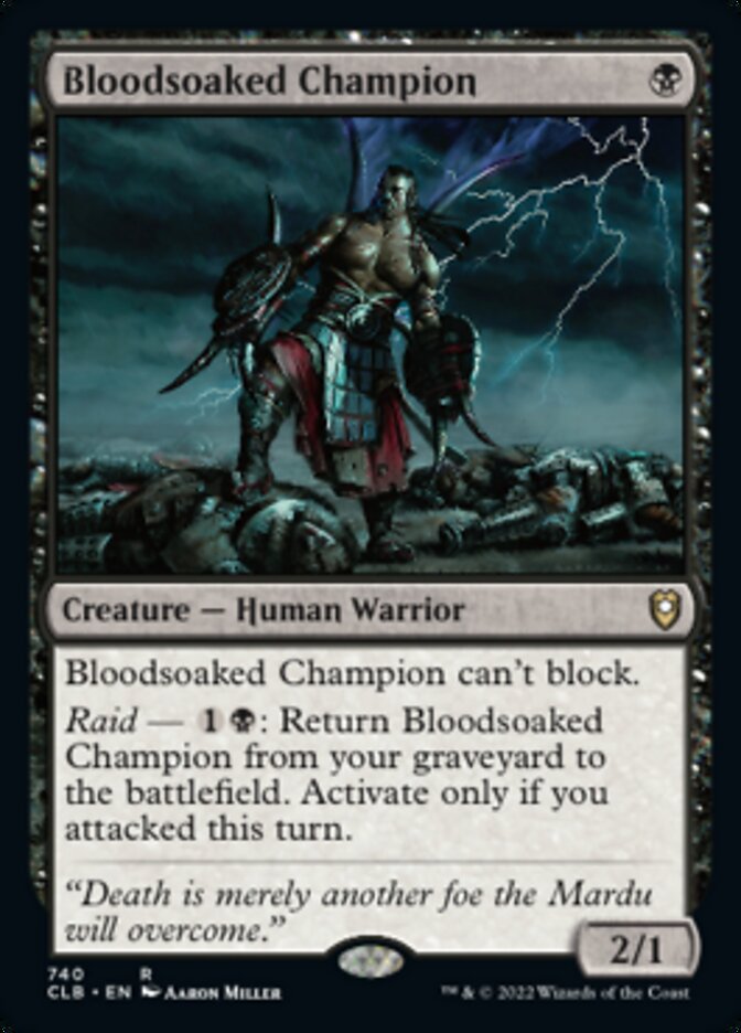 Bloodsoaked Champion [Commander Legends: Battle for Baldur's Gate] | Cards and Coasters CA