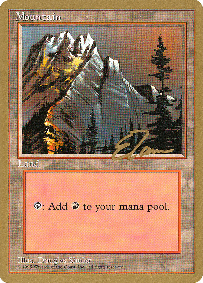 Mountain (et373) (Eric Tam) [Pro Tour Collector Set] | Cards and Coasters CA