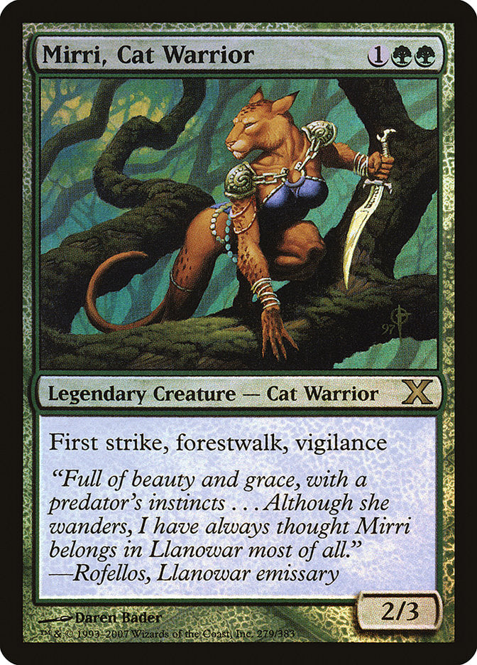 Mirri, Cat Warrior (Premium Foil) [Tenth Edition] | Cards and Coasters CA