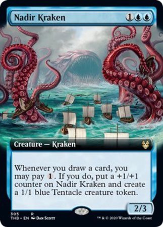 Nadir Kraken (Extended Art) [Theros Beyond Death] | Cards and Coasters CA