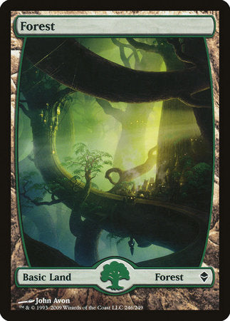 Forest (246) - Full Art [Zendikar] | Cards and Coasters CA