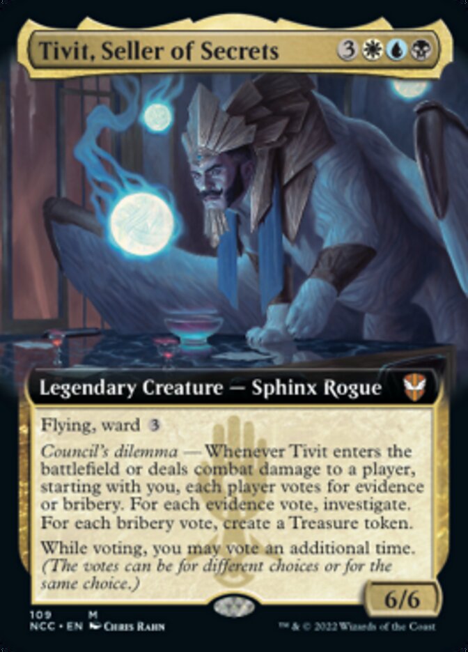 Tivit, Seller of Secrets (Extended Art) [Streets of New Capenna Commander] | Cards and Coasters CA