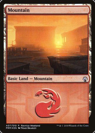 Mountain - Boros (A07) [GRN Ravnica Weekend] | Cards and Coasters CA