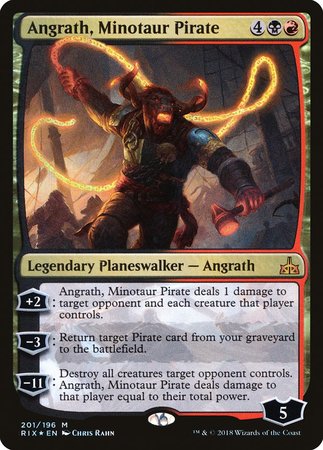 Angrath, Minotaur Pirate [Rivals of Ixalan] | Cards and Coasters CA