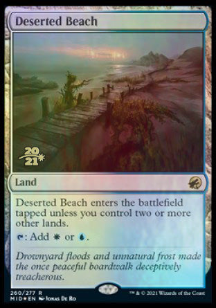 Deserted Beach [Innistrad: Midnight Hunt Prerelease Promos] | Cards and Coasters CA