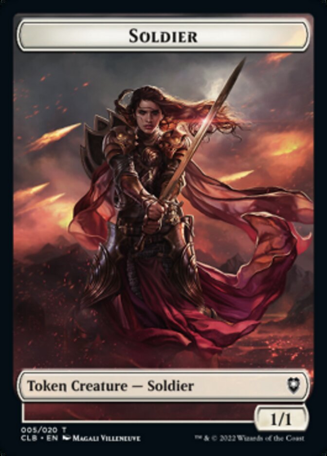 Soldier Token [Commander Legends: Battle for Baldur's Gate Tokens] | Cards and Coasters CA