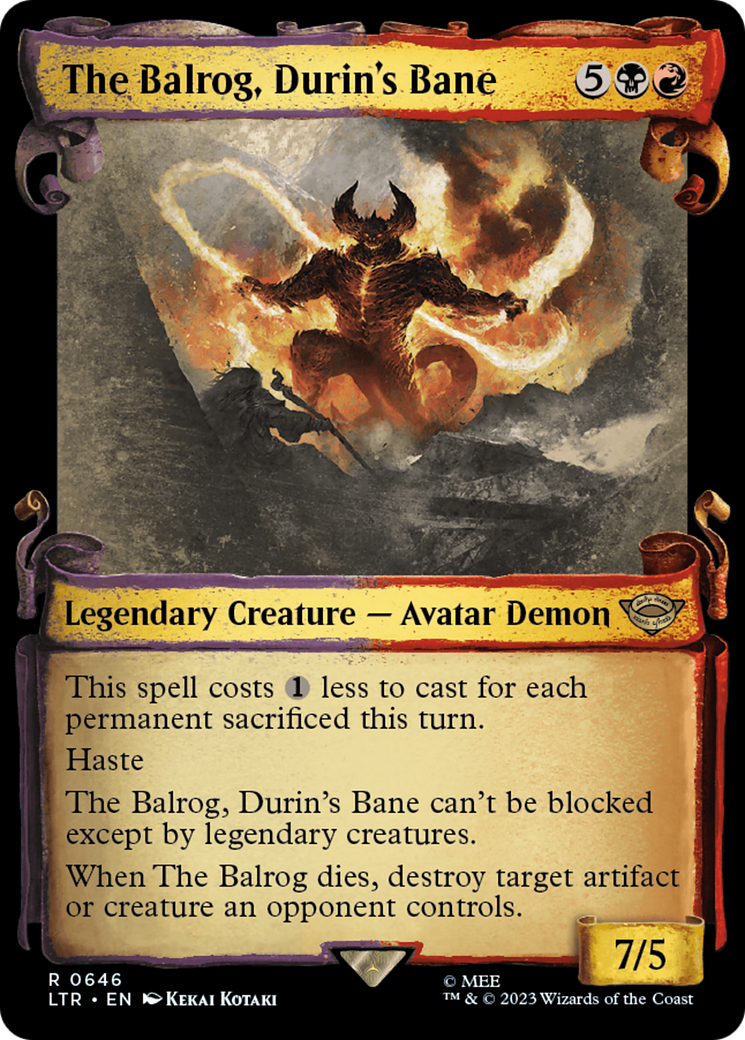 The Balrog, Durin's Bane [The Lord of the Rings: Tales of Middle-Earth Showcase Scrolls] | Cards and Coasters CA