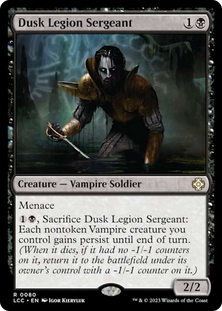 Dusk Legion Sergeant [The Lost Caverns of Ixalan Commander] | Cards and Coasters CA