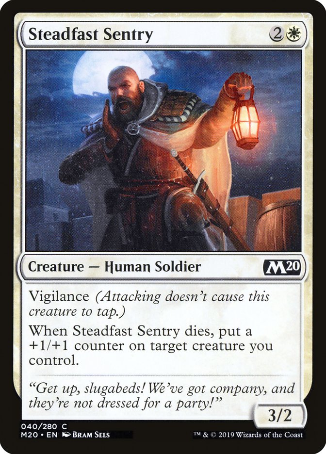 Steadfast Sentry [Core Set 2020] | Cards and Coasters CA