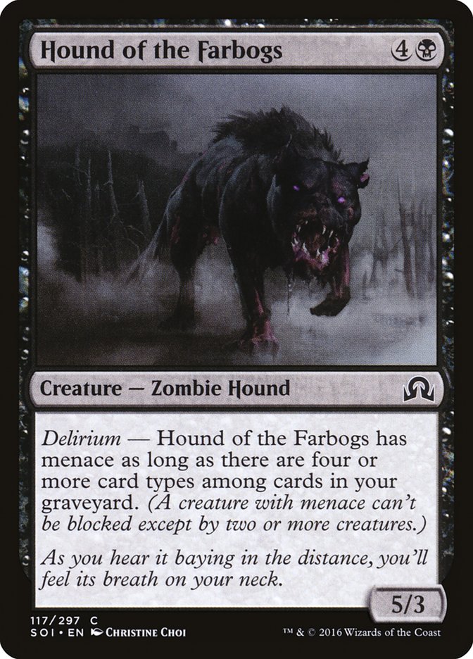 Hound of the Farbogs [Shadows over Innistrad] | Cards and Coasters CA