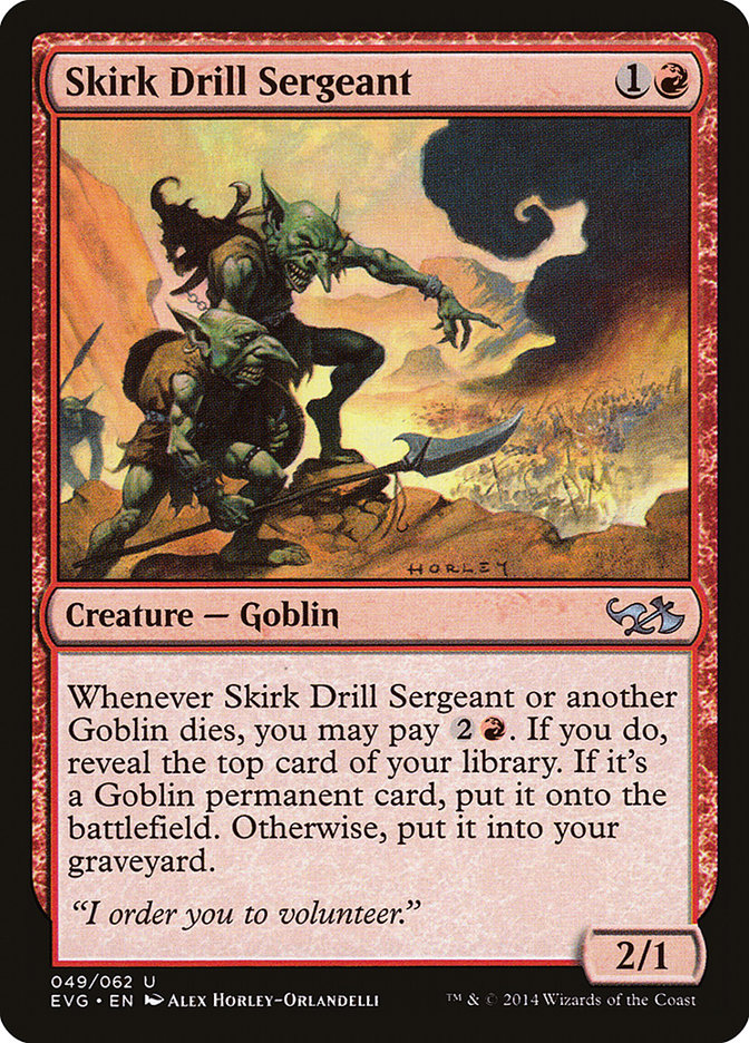 Skirk Drill Sergeant (Elves vs. Goblins) [Duel Decks Anthology] | Cards and Coasters CA