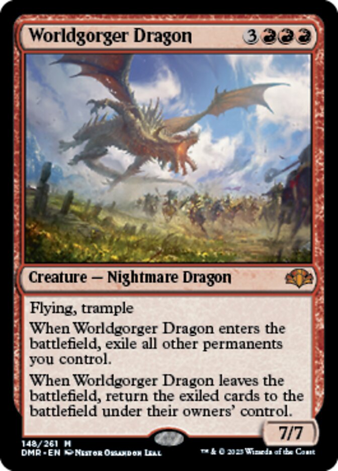 Worldgorger Dragon [Dominaria Remastered] | Cards and Coasters CA