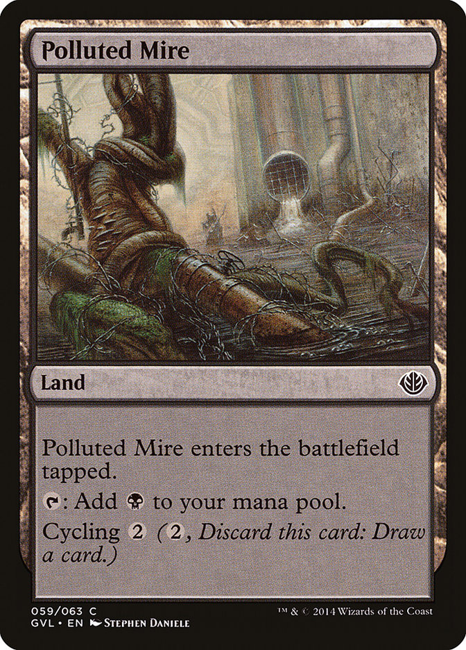 Polluted Mire (Garruk vs. Liliana) [Duel Decks Anthology] | Cards and Coasters CA