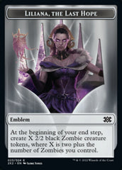 Liliana, the Last Hope Emblem // Spirit Double-sided Token [Double Masters 2022 Tokens] | Cards and Coasters CA