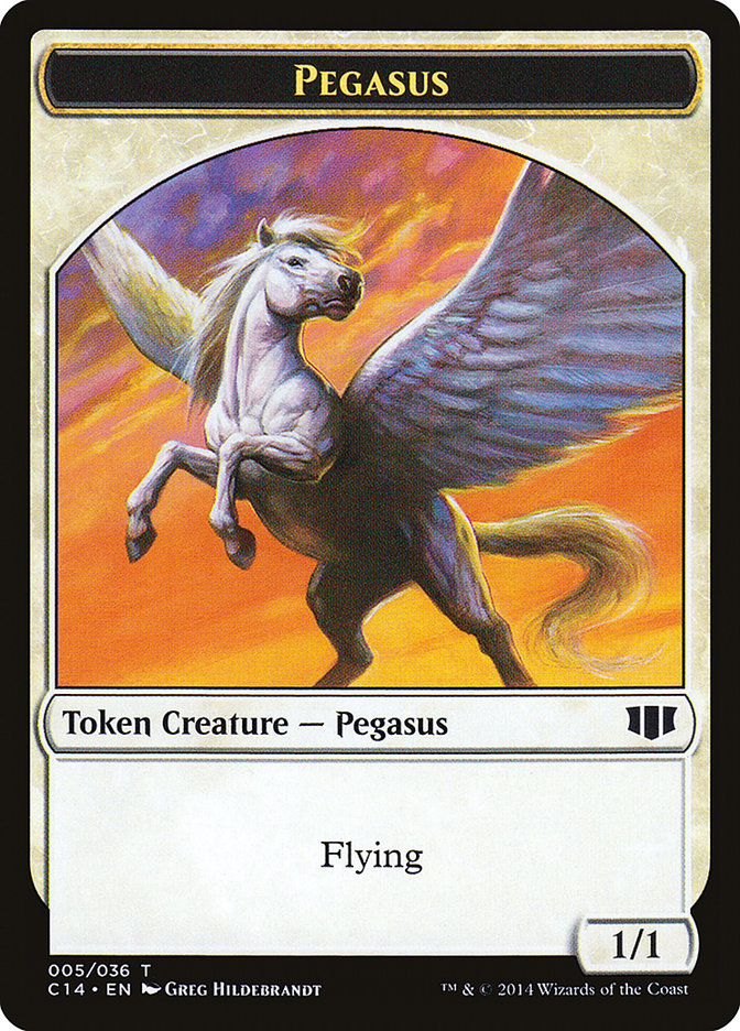 Kor Soldier // Pegasus Double-sided Token [Commander 2014 Tokens] | Cards and Coasters CA