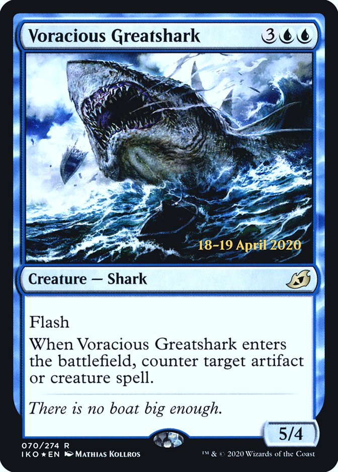 Voracious Greatshark  [Ikoria: Lair of Behemoths Prerelease Promos] | Cards and Coasters CA