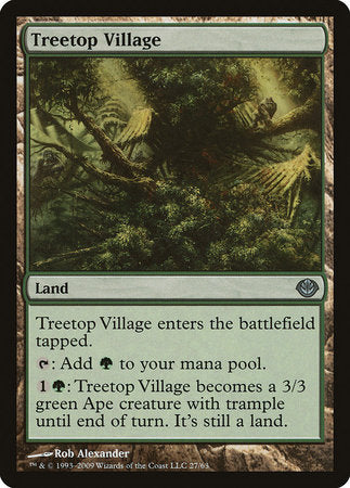 Treetop Village [Duel Decks: Garruk vs. Liliana] | Cards and Coasters CA