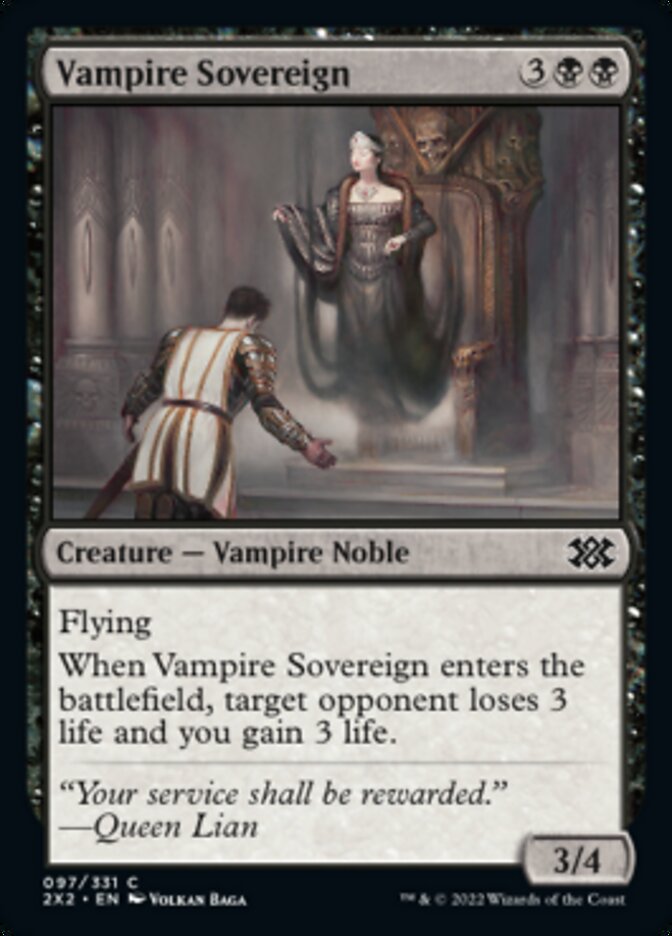 Vampire Sovereign [Double Masters 2022] | Cards and Coasters CA